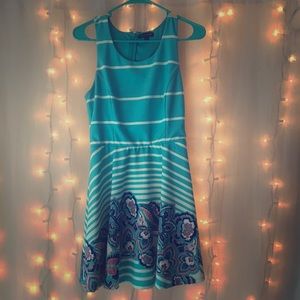 As U Wish Stripped Floral Dress